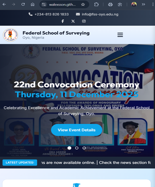 Federal School of Surveying, Oyo